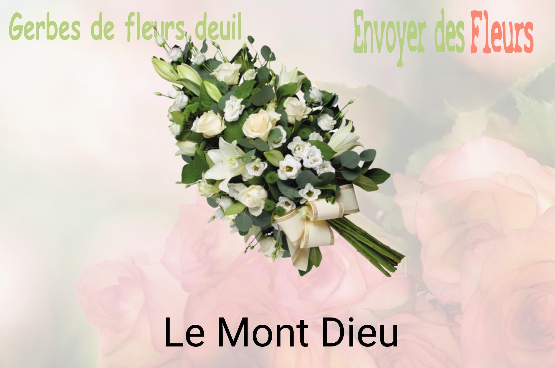 Gerbe de fleurs de deuil livrée à Le Mont-Dieu